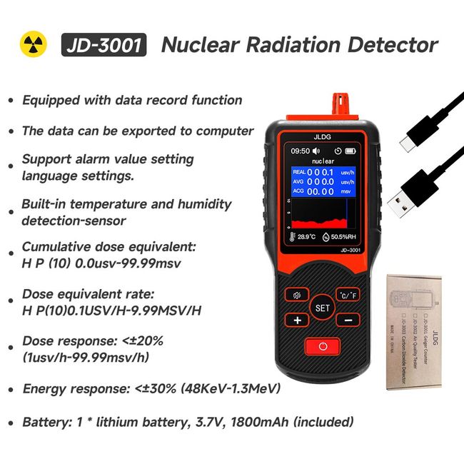 FS2011 Geiger Radiation Counter Nuclear Detector Beta Gamma X-ray