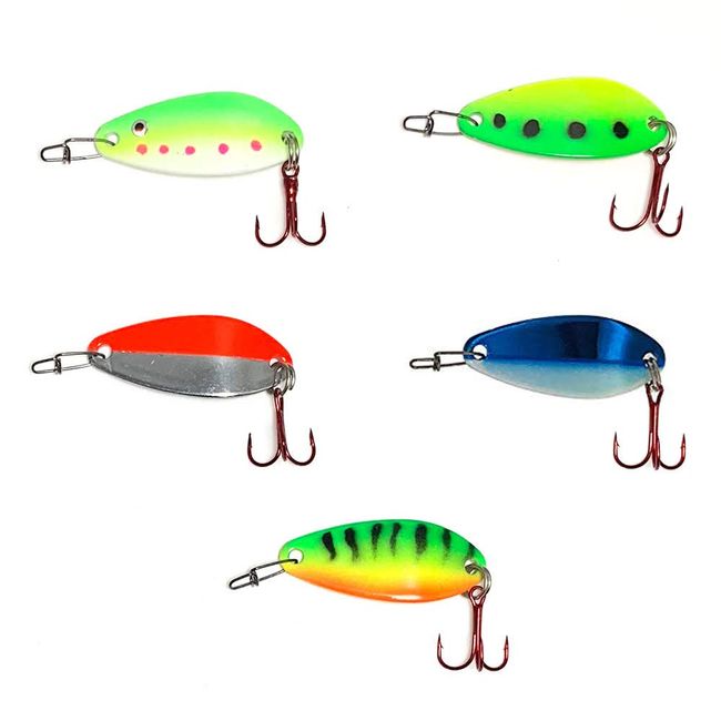 Sanhu Trout Spoons 1/4oz Five Colors 10 Pieces