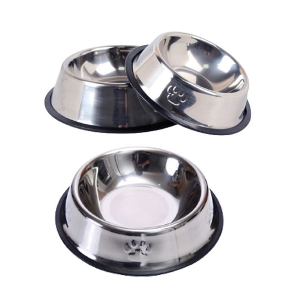 3 Pieces Cat Bowls Stainless Steel Cat Feeding Bowls Anti-Slip Design Cat Food Bowls for Cats Puppies