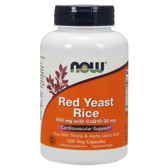 NOW Foods Red Yeast Rice 600 mg w/CoQ10 30 mg, 120 Veg Capsules