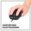Perixx PERIMICE-209U Wired USB Mouse with Scroll Wheel for Left or Right-hand Use, for Computers and Laptops, Black