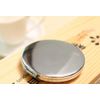 HJ Double Sided Compact Mirror Folding Hand Mirror Magnifying Metal Decorative Handheld Mirror Hand Mirror (Blue)