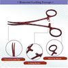Hemostat Locking Forceps Serrated Tips 5.5" Laboratory Surgery Supplies Curved