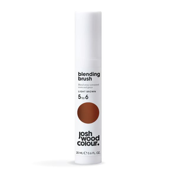 Josh Wood Blending Brush (Light Brown) - Grey Root Touch Up Brush to Cover Regrowth in between Colouring - Instant Coverage - Lasts Up to 3 Washes - Vegan (20ml)