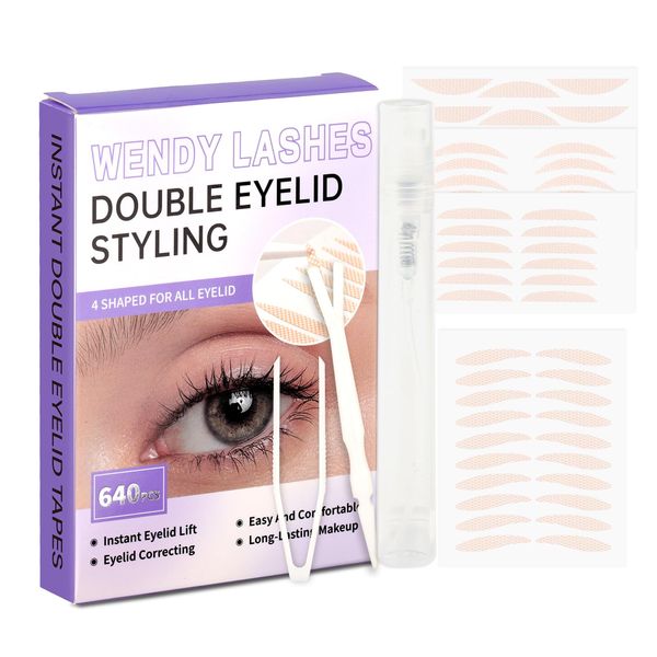 Eyelid Tape 680 Pcs Eyelid Strips Invisible Eyelid Lifter Strips Eye Lift Tape Waterproof Long-Lasting Eyelid Sticker Double Eyelid Tape For Hooded, Heavy, Uneven, Droopy Eeyelids