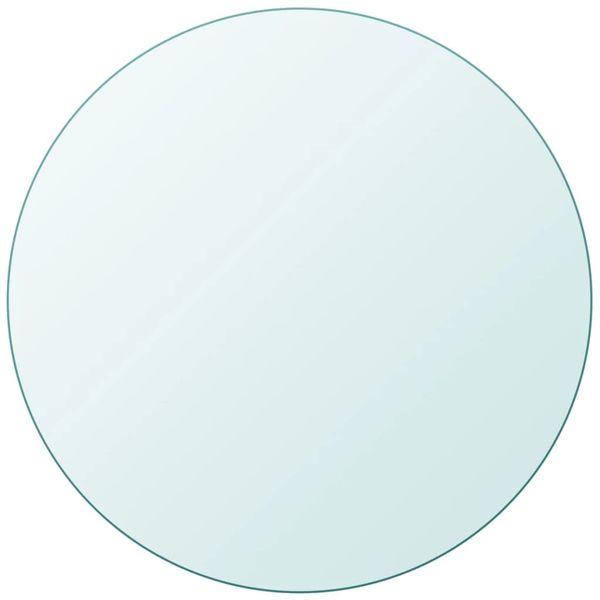 vidaXL Heavy Duty Tempered Glass Round Table Replacement Tray 300mm
