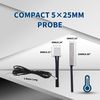 10K Temperature Sensor Probe 6pcs 1 Meter Waterproof Temp Sensor Probe Stainless Steel 3950 NTC Temp Sensor Probe Digital Temperature Transmitter Extension Cable