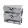 Wanfor Sharpener, Metal Bevelled Double Hole Pencil Sharpener School Office Sharpener Stationery