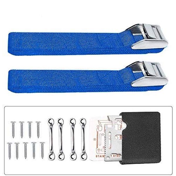 Cooler Tie Down Kit for YETI Coolers,Cooler Tie Downs Straps Secure Yeti and RTIC Coolers to Boat,Deck,Truck Bed,Trailer and Prevent from Slipping (Blue)