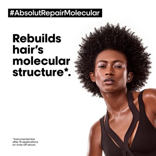 L’Oréal Professionnel, Absolut Repair Molecular Hair Shampoo, Sulfate-Free, Repairs Damage & Restores Strength, For All Damaged Hair Types, SERIE EXPERT, 500ml
