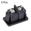 sourcing map C8 Panel Mount Plug Adapter, 250V AC 2.5A 2 Pins IEC Inlet Module Plug Power Connector Socket Straight 5pcs