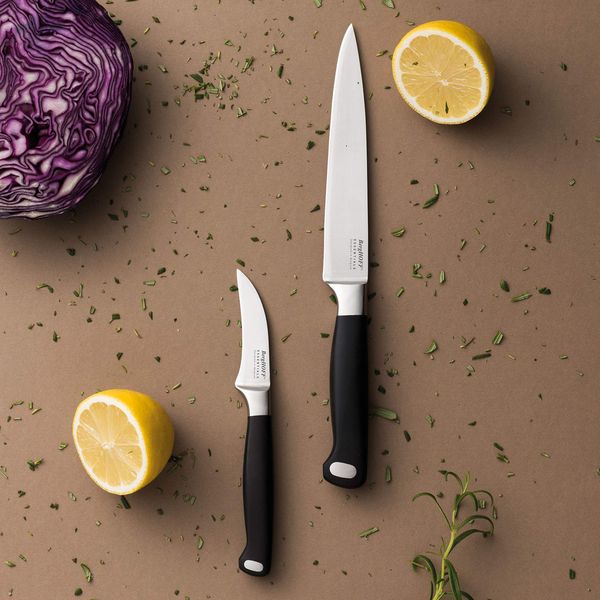 Berghoff Essentials Forged Utility Knife 6" Hand-sharpened Gourmet Ergonomically Designed POM Contoured Handle Seamless Construction