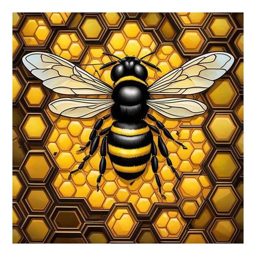 SJUTOUCI Diamond Painting Kits for Adults, Bee Diamond Art Kits for Beginners, 5D DIY Full Drill Gem Craft Art for Home Decor Gift 11.8x11.8 inch, Animal