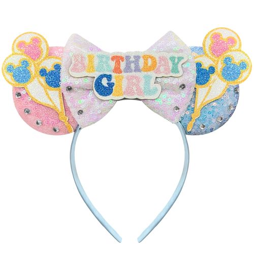Bolonar Birthday Mouse Ears Headband for Women Birthday Headband Birthday Party Favors Park Ears Cute Headband for Women Birthday Party Decoration