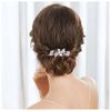 Cimenexe Vintage Crystal Wedding Hair Barrette Clips Glitter Floral Hair Clips Crystal Hair Clip Sparkly Rhinestone Barrette Hair Clip Bride Headwear Decorative Hair Accessories Bridal Hair Jewelry