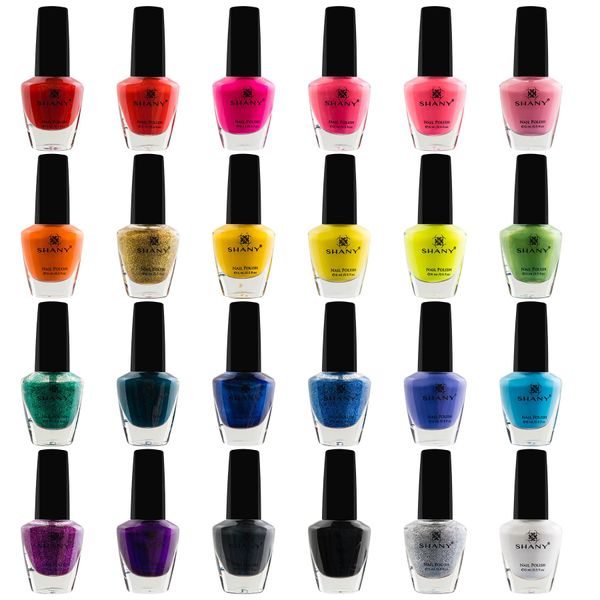 SHANY Cosmopolitan Nail Polish set - Pack of 24 Colors - Premium Quality & Quick Dry