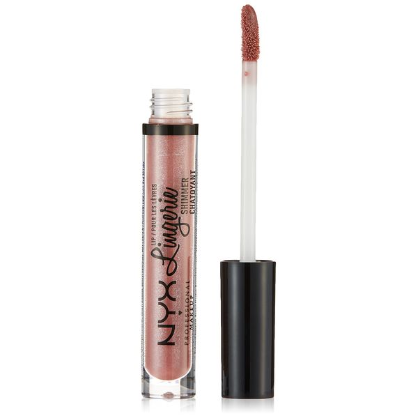 NYX PROFESSIONAL MAKEUP Lip Lingerie Shimmer, Lip Gloss - Honeymoon, Mauve Pink