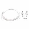 Universal Water Filter Hose Kit, Replacement Connection Set with Fittings, White