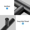 HOME EDIT 3 Pack Matte Black Cabinet Knobs 2 Inch - Black Drawer Knobs Single Hole Black T Bar Hardware Drawer Pulls for Kitchen Cabinets and Dressers