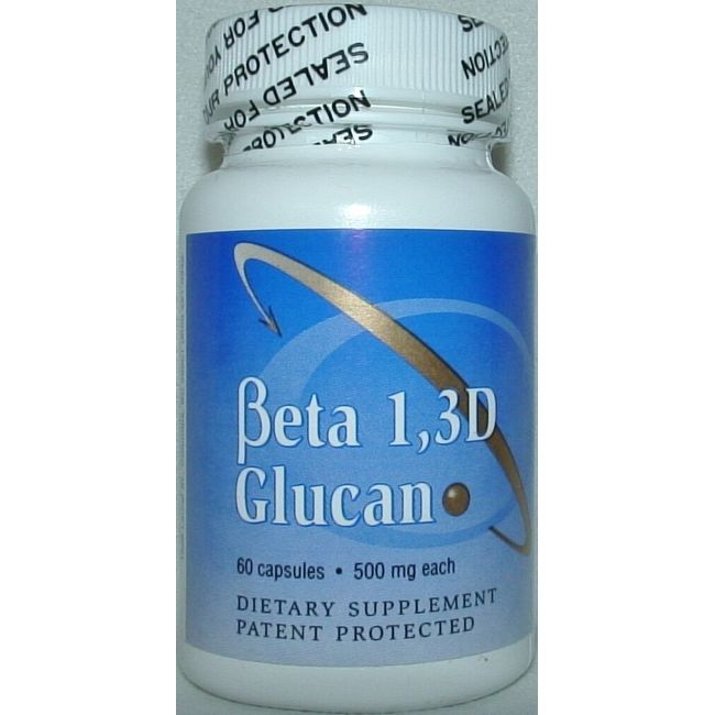 BETA 1,3D GLUCAN 500mg 60caps DIETARY SUPPLEMENT IMMUNE SUPPORT TRANSFER POINT