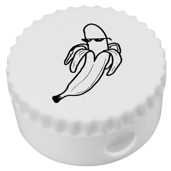'Funny Banana with Pixelated Glasses' Compact Pencil Sharpener (PS00035774)