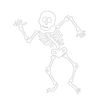 Generic Dancing Skeleton Window Decal/Sticker Car Caravan, (Blue)