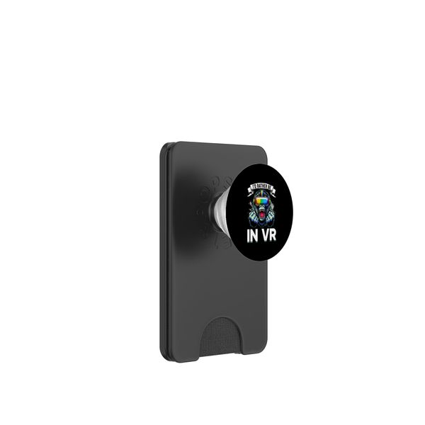 I'd Rather Be In VR Virtual Reality Gamer Gorilla Headset PopSockets PopWallet for MagSafe