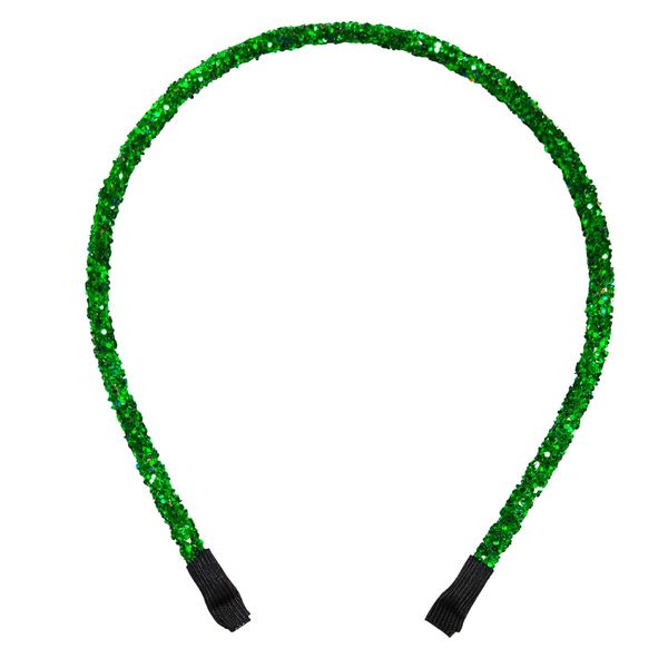 Glitter Headband Christmas Hair Hoop Green Sequins Hair Accessories Headdress for Women Girls Festive Cosplay Costume Winter Christmas Decoration Party Supplies Gift