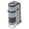 Carson MicroFlip 100-250x LED Illuminated Pocket Microscope with Smartphone Digiscoping Adapter Clip