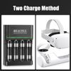 REACELL Rechargeable Controller Battery Compatible for Oculus Quest 2 Controller and Charging Dock, 1800mAh AA Batteries 2 Pack