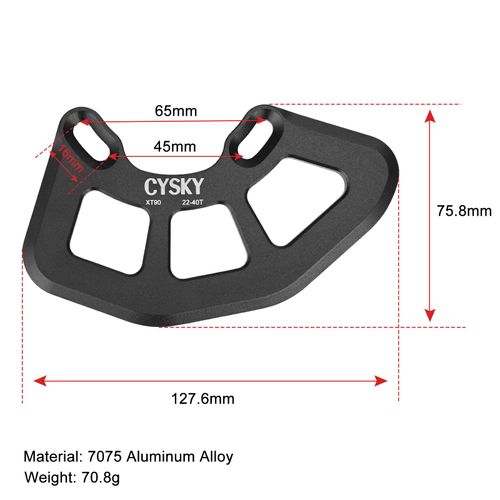 CYSKY Alloy MTB Chain Guard, ISCG05 Bicycle Chain Guard for 22T-40T Single Chainrings, Protection for Mountain Bike Chain, BMX Chain (Black)