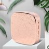 Simple Square Metal Portable Pill Box Storage Box with 3 Compartment (Rose Gold)