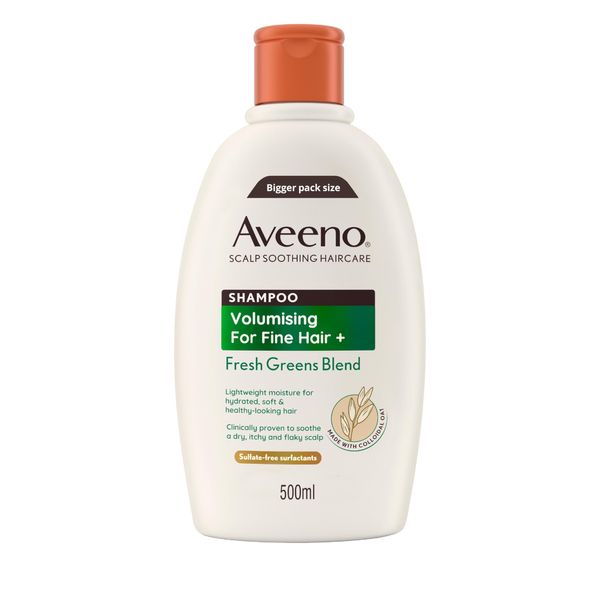 Aveeno Haircare Volumising Fresh Greens Blend Shampoo, 500ml