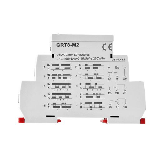 GAEYAELE 16A Multifunction Time Relay with 10 Function Choices AC230V Relay(GRT8-M2,A230)