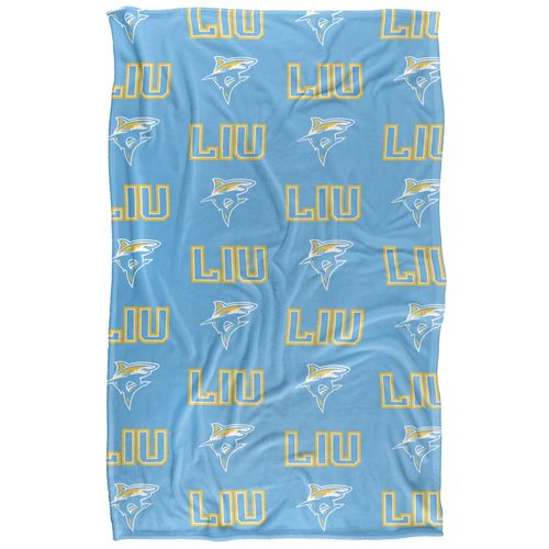 Long Island University Blanket, 36"x58" Logo Pattern, Silky Touch Super Soft Throw Blanket