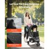 Pet Stroller Foldable 3 Wheels Dog Stroller with Brake up to 35lbs