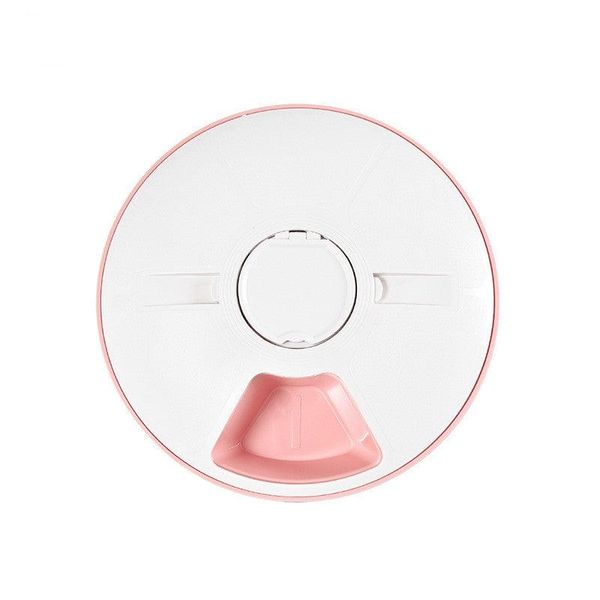 The Smartpaws Six-Meal Automatic Pet Feeder - Timing Pink