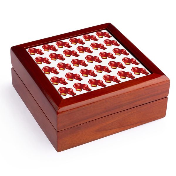 3dRose Boxing Glove Pattern, Jewelry Box jb-14262-1