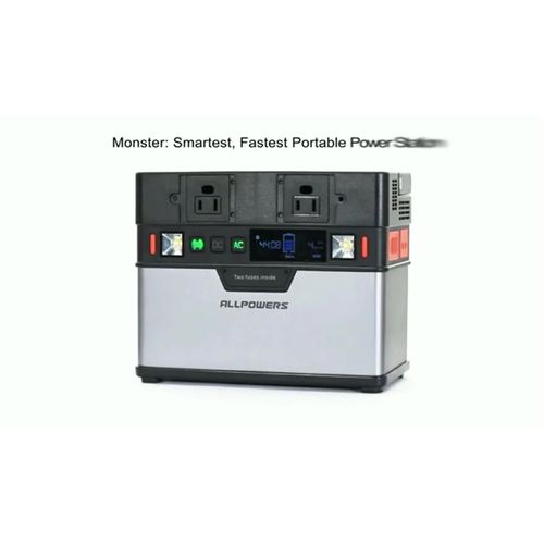 300W Portable Power Station 288Wh Solar Generator Backup Battery Power Supply