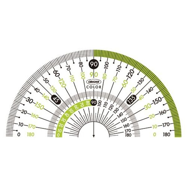 Kyoei Plastic Color Protractor, Green CPK-90-G