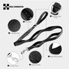SMALL COMBINATION Dog Leash, with Metal Clip (Black, M)