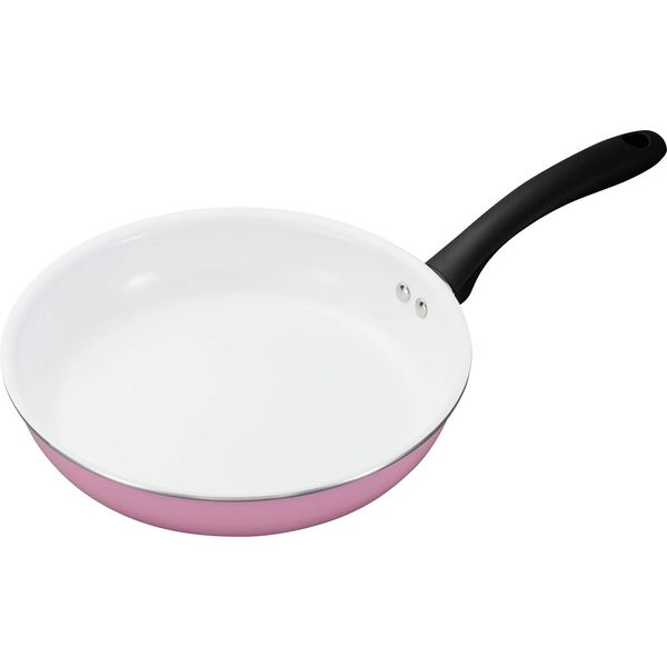 Kyocera CF-G26B-WPK Frying Pan, Compatible with Gas Cook-Top, Ceramic, 10.2 Inches (26 cm), Pink