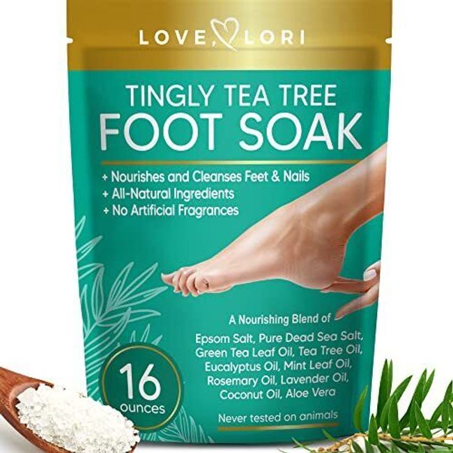 Tea Tree Oil Foot Soak w/ Epsom Salt Foot Bath Soak for Foot Odor Athletes Foot