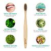 EveEco 4 Count I Bamboo Toothbrush I Soft Bristles Best for Sensitive Gums I Charcoal I Vegan I Natural Wood I BPA Fee I Recyclable I Compostable I Biodegradable | Environmentally Friendly