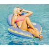 monsoon [Fiesta] Luxury Pool Float for Adults Swimming Lounger Float with Cup Holder Backrest