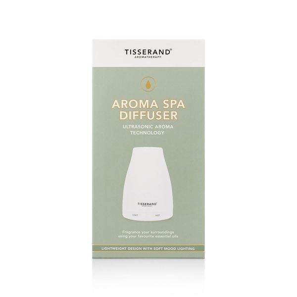 Tisserand Aromatherapy - Aroma Spa Diffuser - For Use With Essential Oils - Mood Lighting - 5 Hours Ultra-Quiet Continuous Mist - 100 ml Capacity