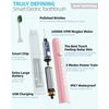 7AM2M Sonic Electric Toothbrush for Adults and Kids, Stocking Stuffers for Adults, with 6 Brush Heads, 5 Modes with 2 Minutes Build in Smart Timer, Roman Column Handle Design (Pink)