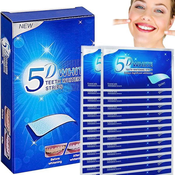 MELARQT White Stripes, Bright White Teeth Whitening Strips, Professional Teeth Stain Removal, Efficiently Removes Tough Stains, Teeth Whitener for Home Use (28 Pcs), 28.0 millilitre