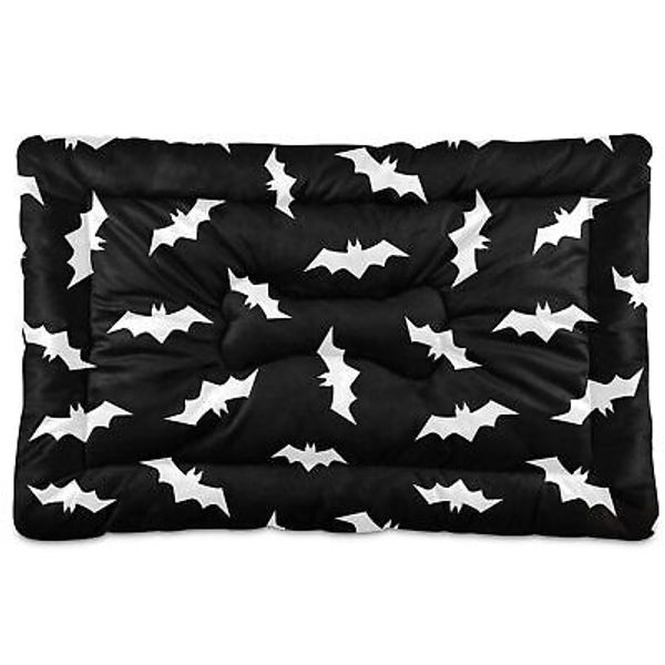 Pet Bed Halloween Bats Dog Mat Absorbing Non Slip Pad Sleeping for Small Medium