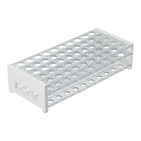 Plastic Test Tube Rack for 15/18 mm Tubes, Hole Diameter is 18.7mm, Holds 50, Detachable, Karter Scientific 208U2 (Pack of 1)